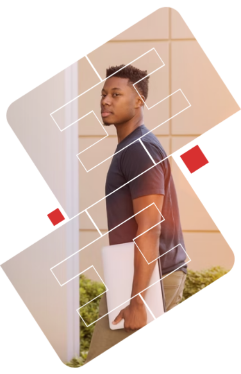 Man holding a laptop